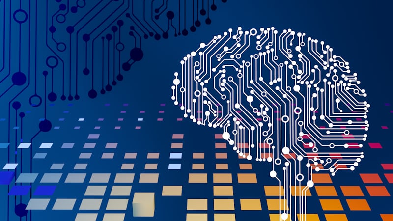 Colourful abstract AI neural pattern illustration — data flow visualisation